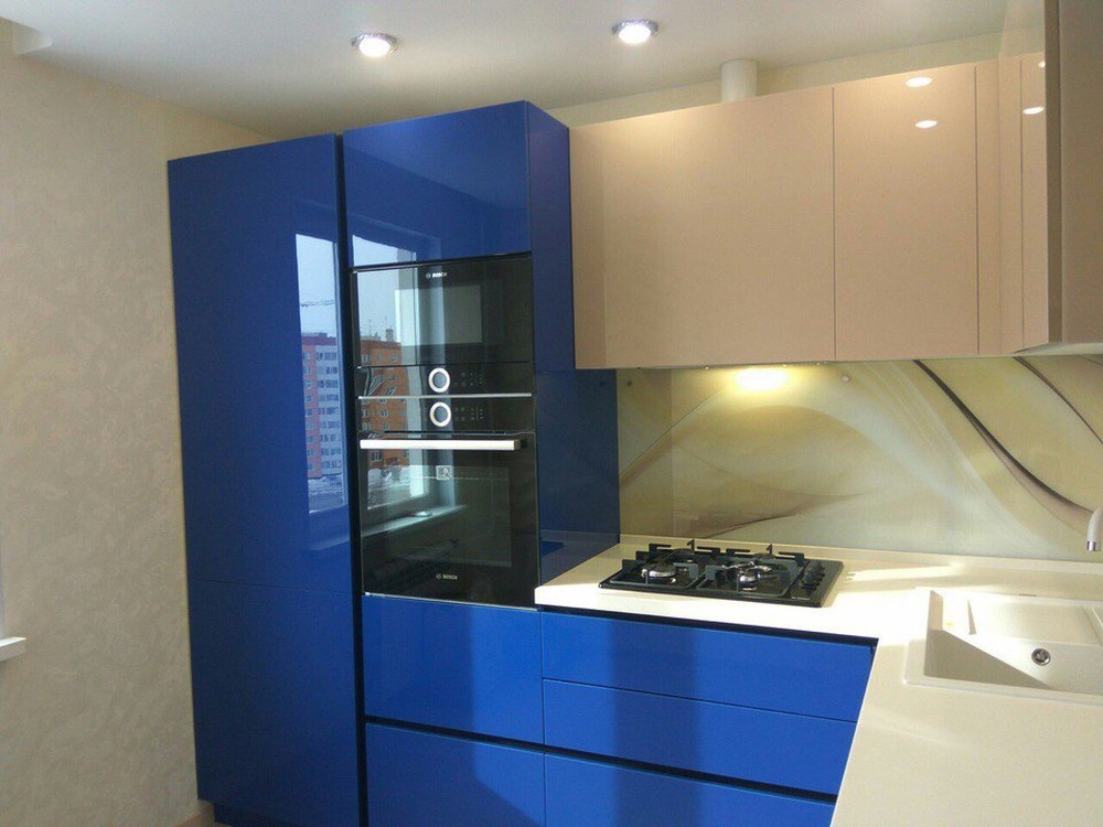 Акриловые кухни-Кухня МДФ в эмали «Модель 164»-фото3