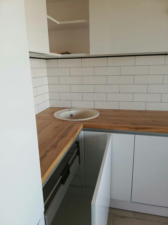 Белый кухонный гарнитур-Кухня МДФ в эмали «Модель 380»-фото6
