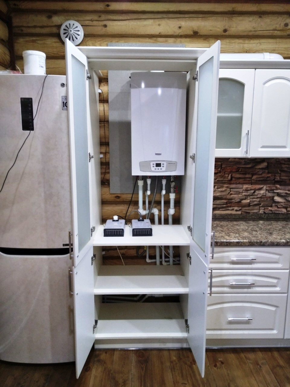 Белый кухонный гарнитур-Кухня МДФ в эмали «Модель 546»-фото5