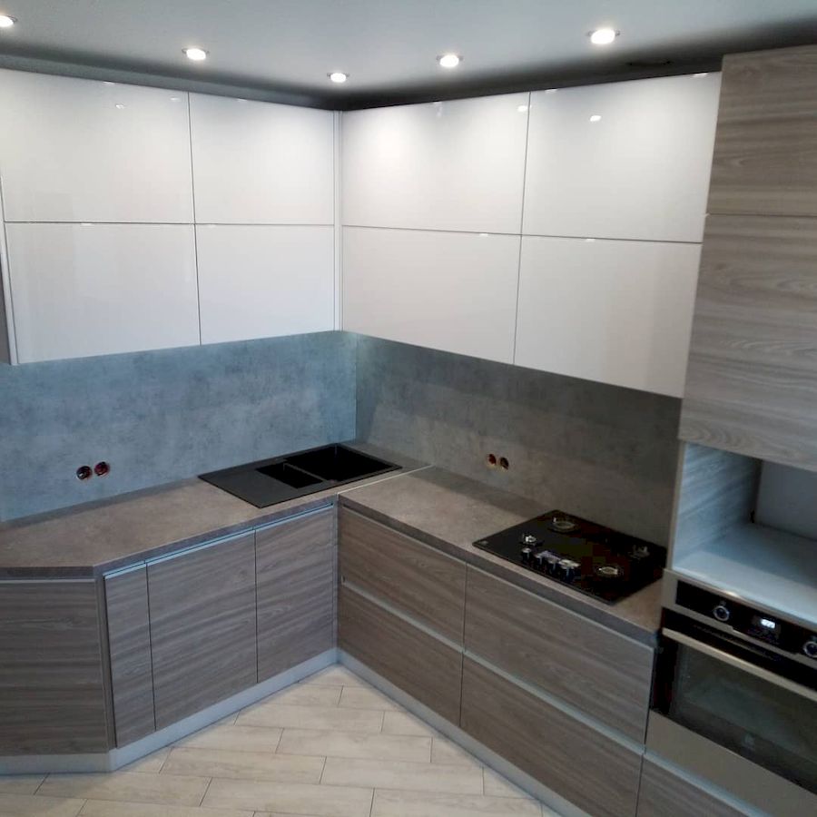 Белый кухонный гарнитур-Кухня из ЛДСП «Модель 653»-фото1