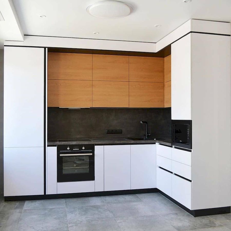 Белый кухонный гарнитур-Кухня МДФ в эмали «Модель 645»-фото1