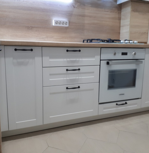 Белый кухонный гарнитур-Кухня МДФ в ПВХ «Модель 500»-фото5
