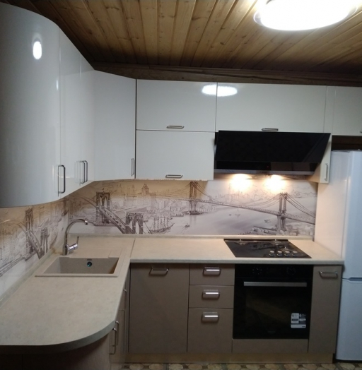 Белый кухонный гарнитур-Кухня МДФ в ПВХ «Модель 38»-фото4